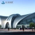 Sistema de techos Xuzhou LF Estructura de acero prefabricada en el centro comercial Construcción con estructura de techo de vidrio